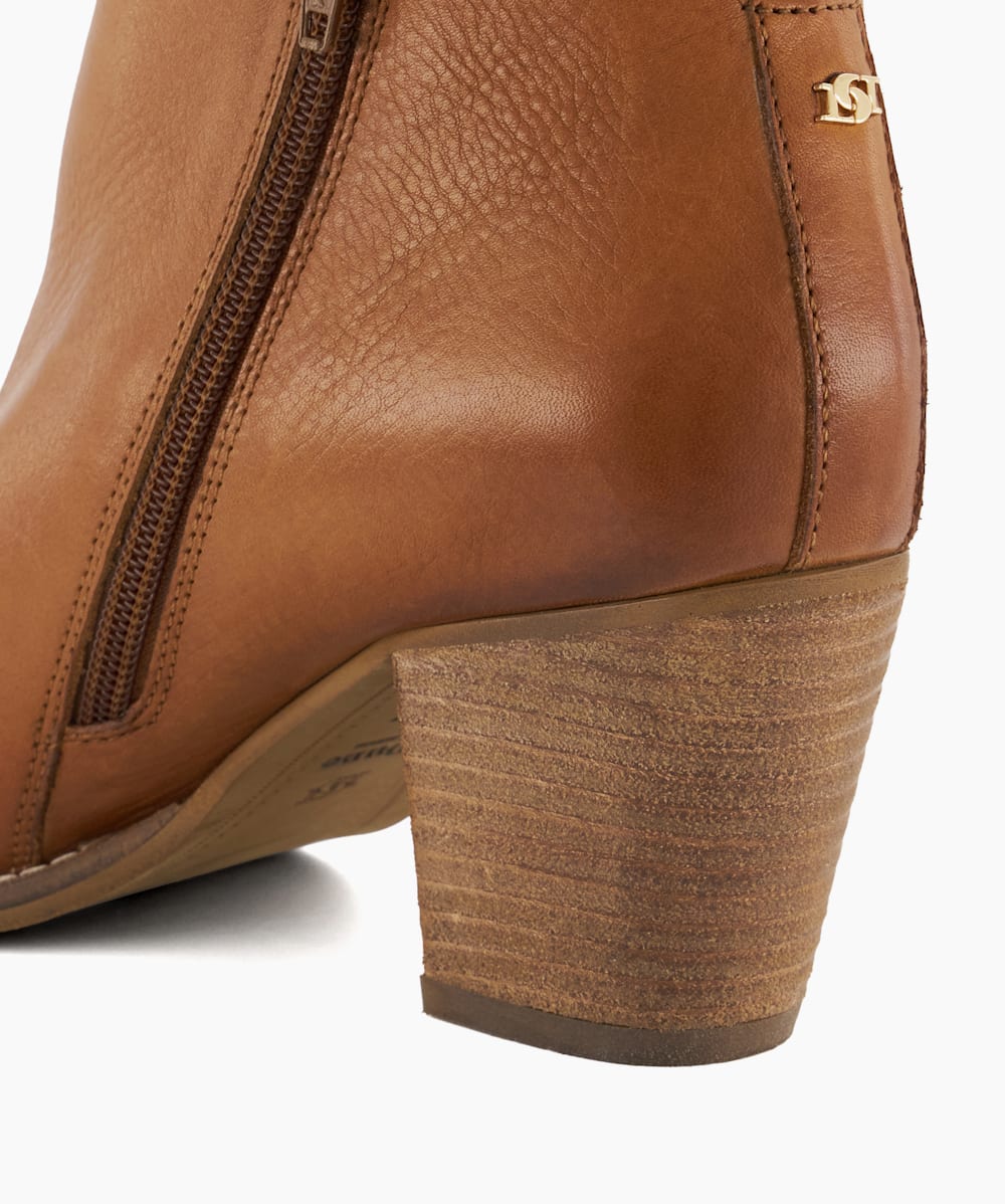 Tan leather ankle discount boots