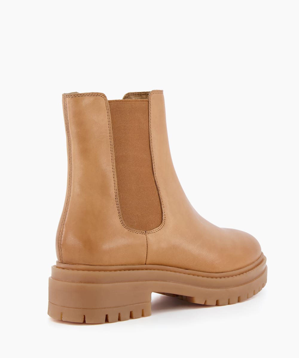 Payslee Camel Chunky Sole Chelsea Boot Dune London