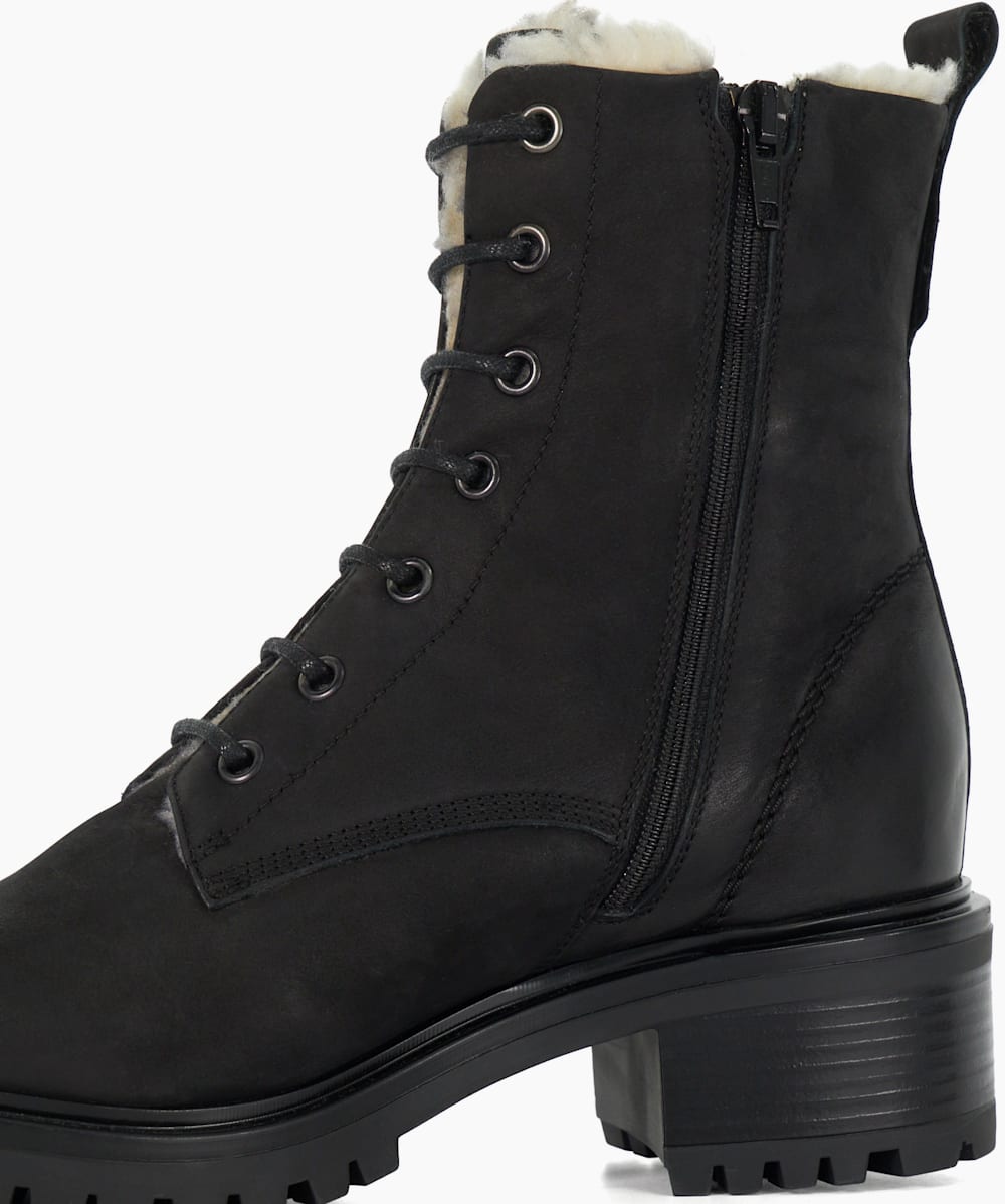 Black fur lined boots womens 2025