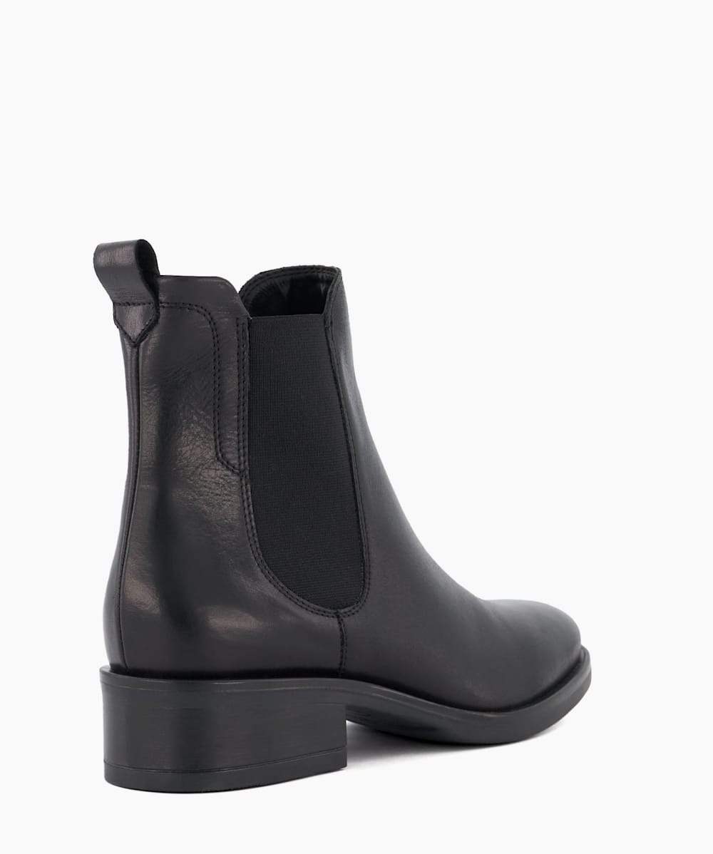 Black leather chelsea boots clearance womens