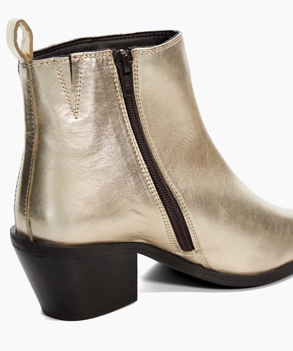 Womens gold booties cheap