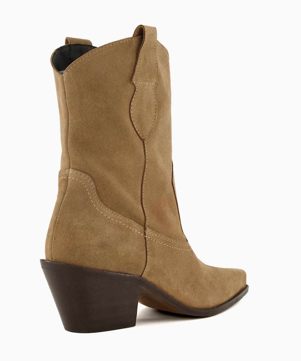 Suede cowboy booties new arrivals