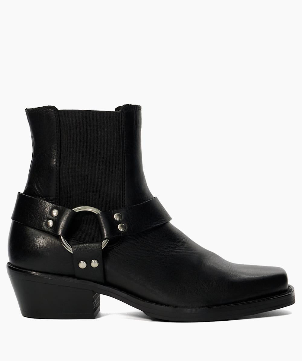 Black harness boots clearance