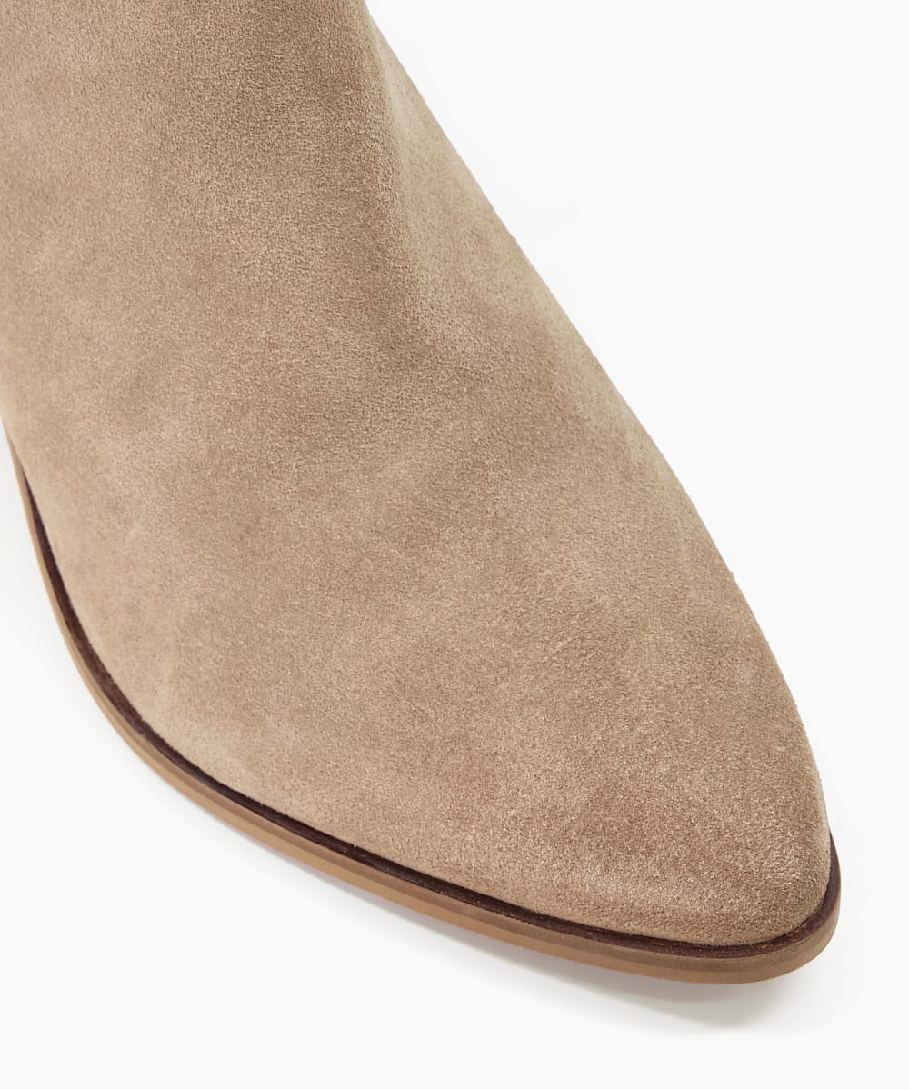 Beige suede online ankle boots