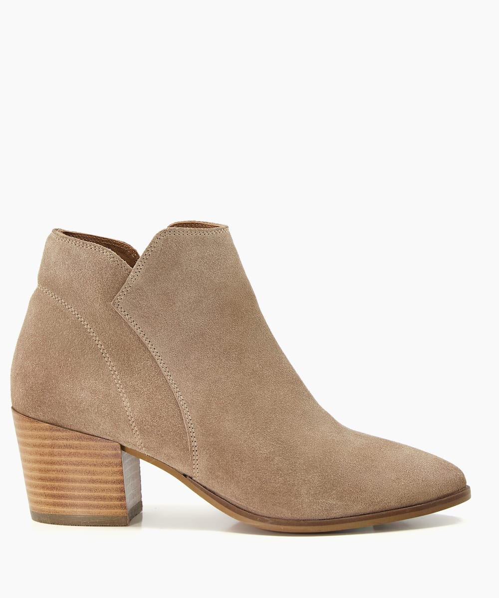 Womens beige suede ankle clearance boots