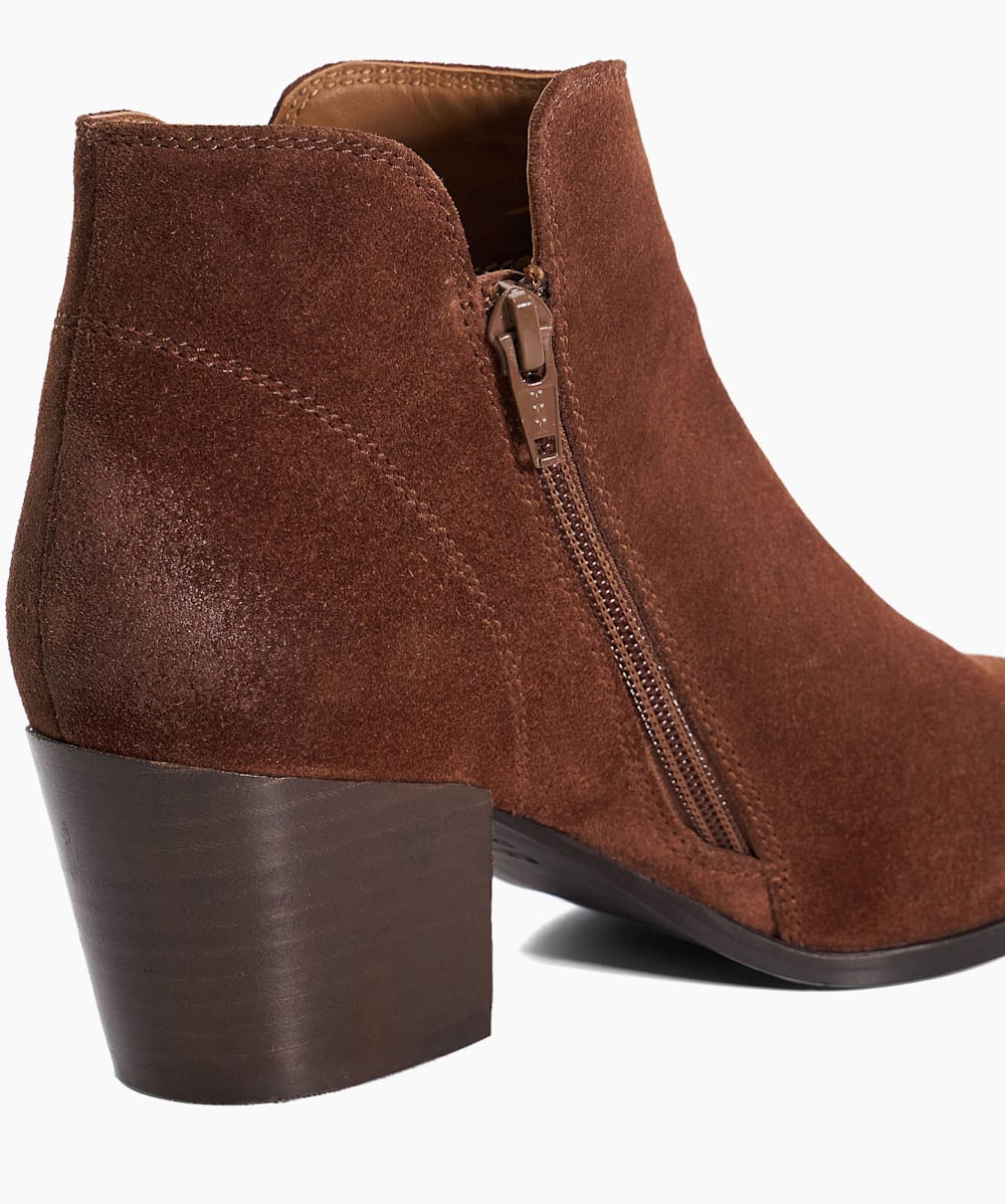 Dark tan booties 2025