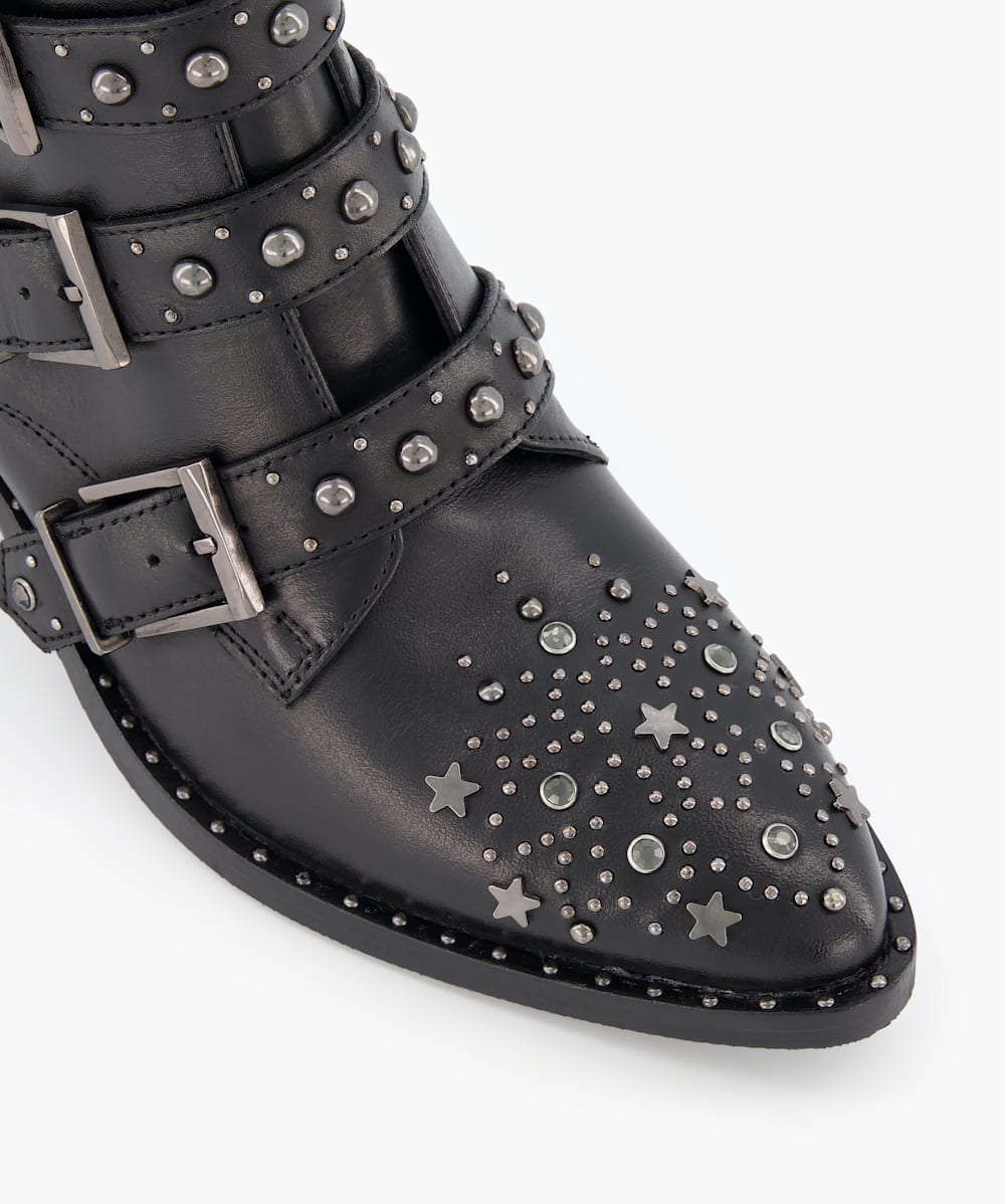 Studded strap boots sale