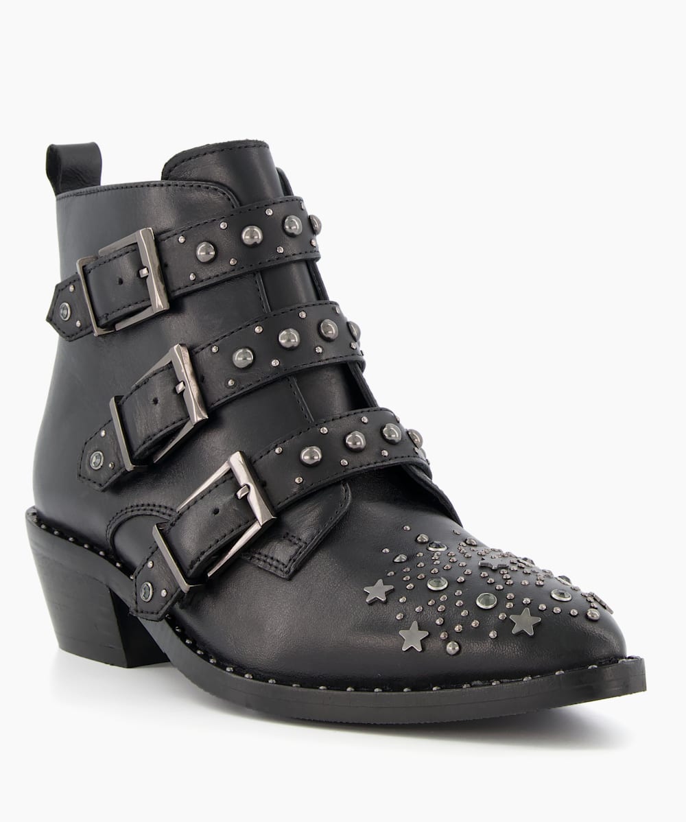 Dune black clearance biker boots