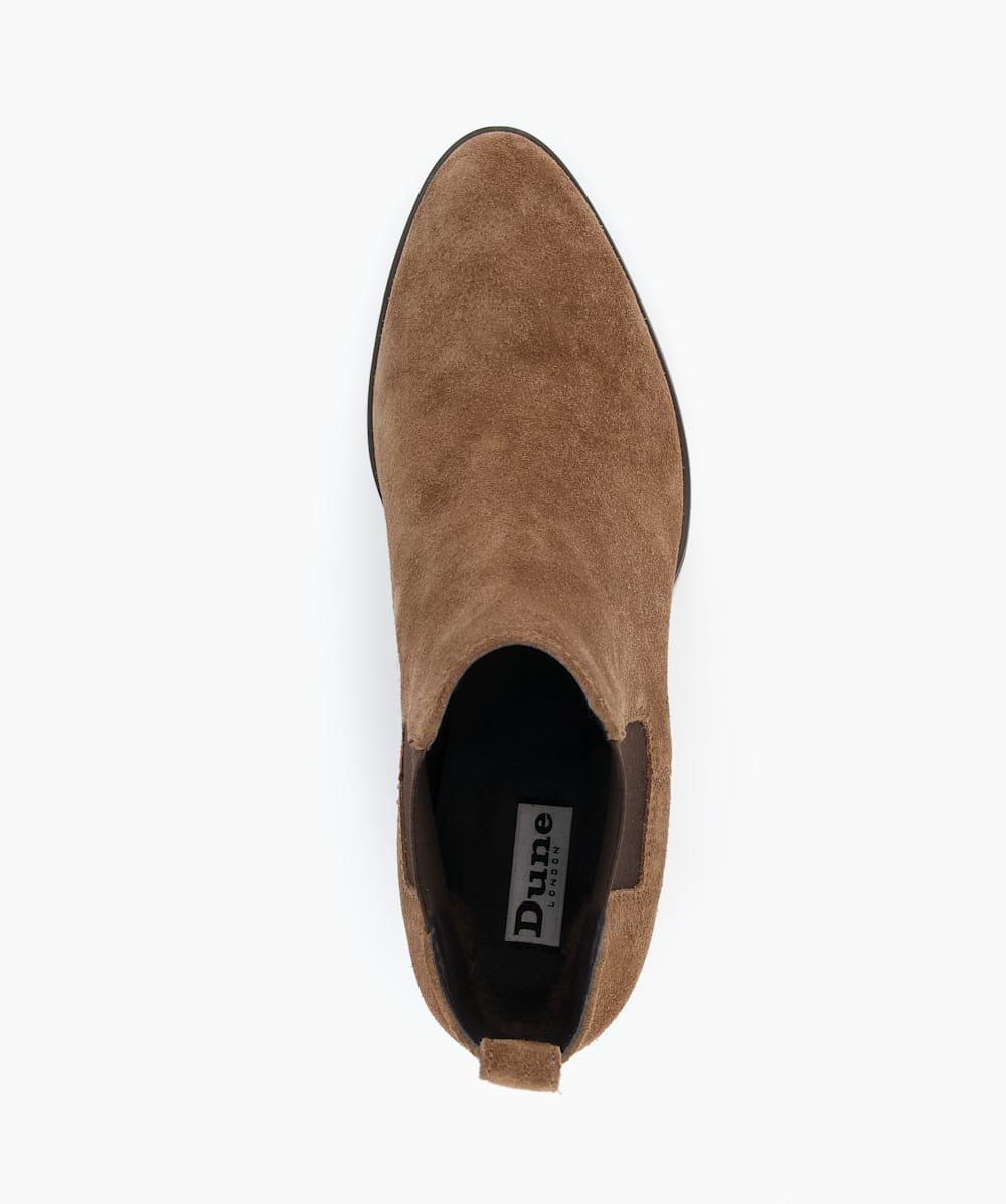 Dune prompted suede online chelsea boots