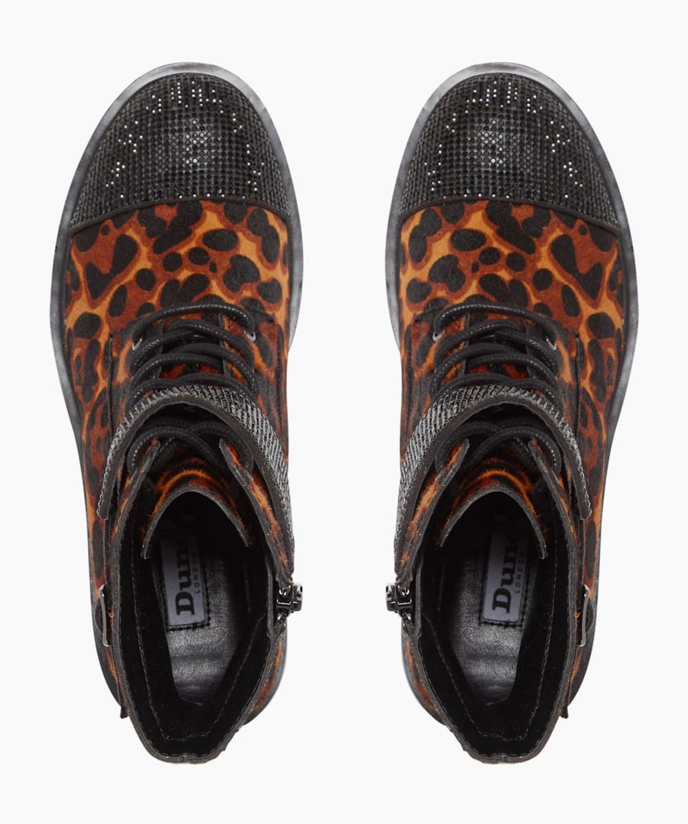 Leopard cuff detail court shoes shop