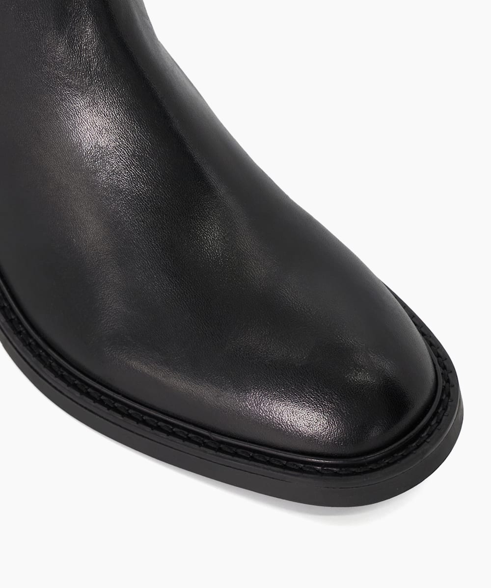 Cheap black leather ankle hotsell boots