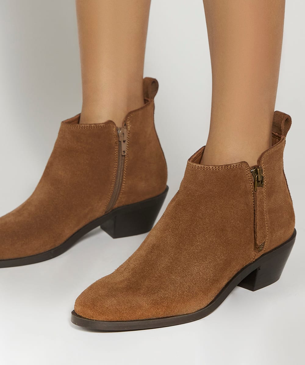 Dolce vita stacked heel suede ankle booties sales
