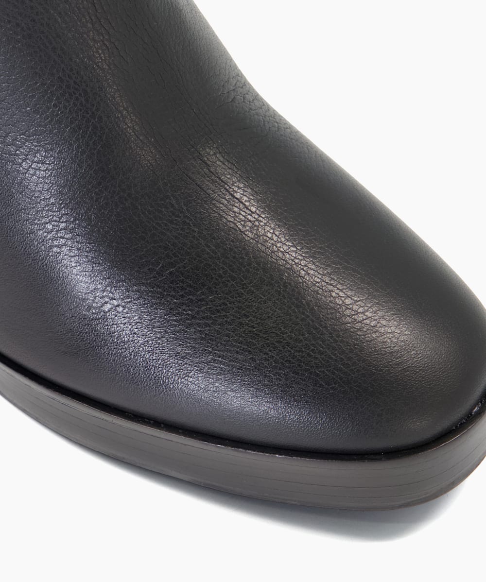 Pella Black Platform Leather Ankle Boots Dune London