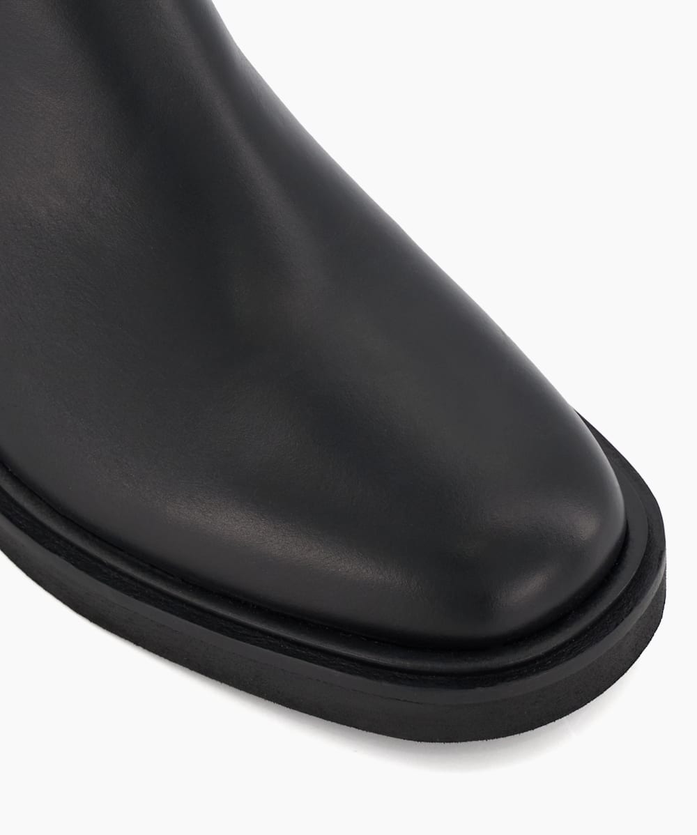 Penney Black Leather Chelsea Boots Dune London