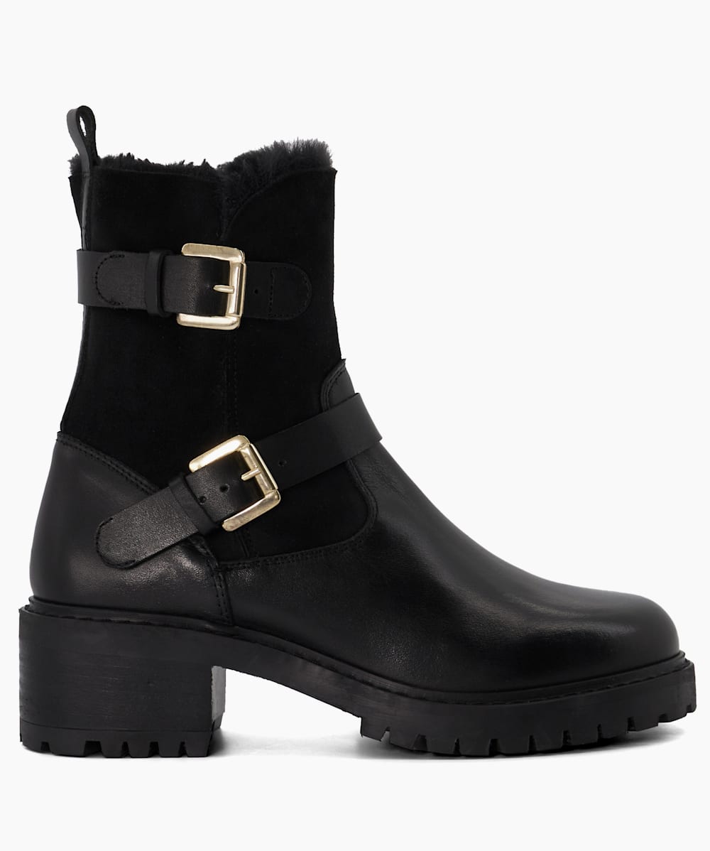 Dune black cheap biker boots