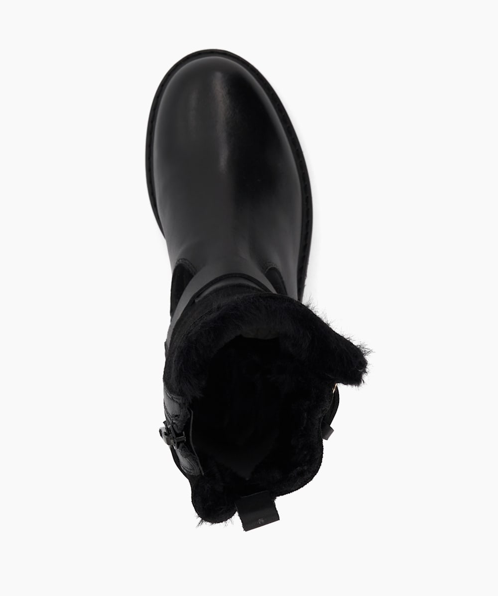 Fur biker boots discount