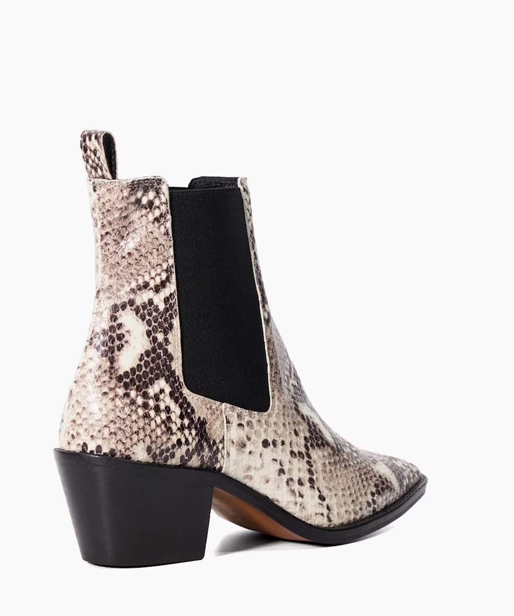 Dune snakeskin boots deals
