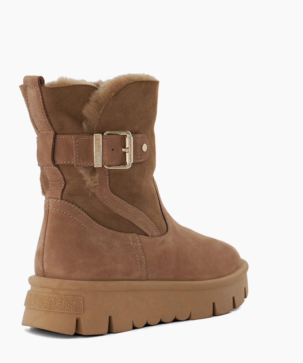 Dune fur lined ankle boots clearance