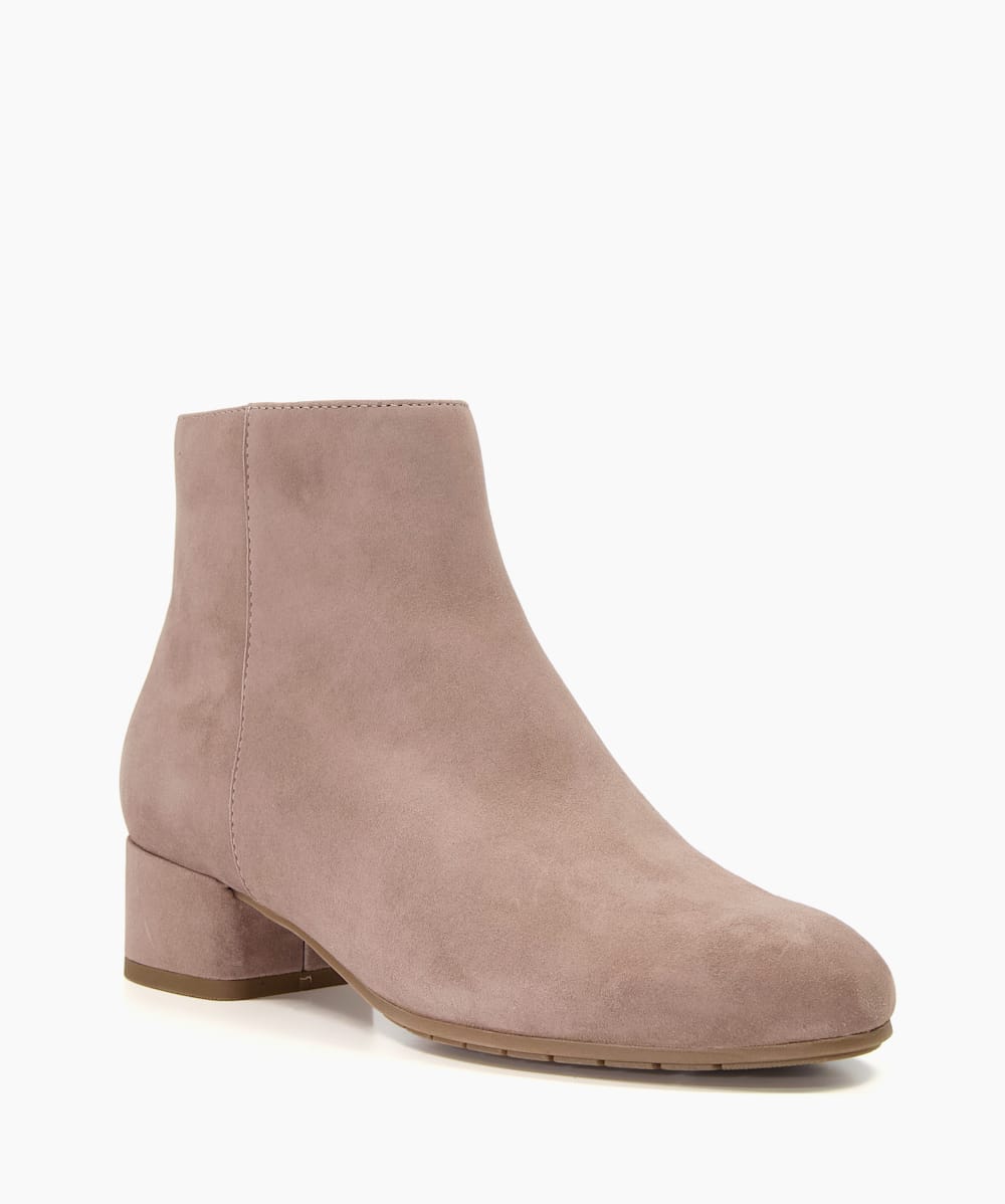 Taupe ankle boots low heel sale