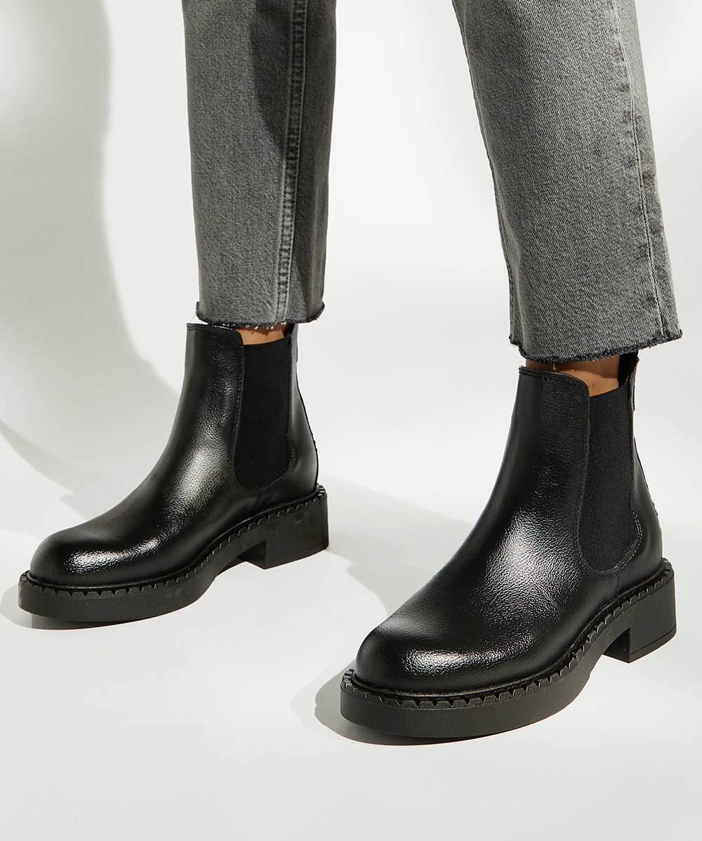 Asos automatic leather chelsea boots hotsell