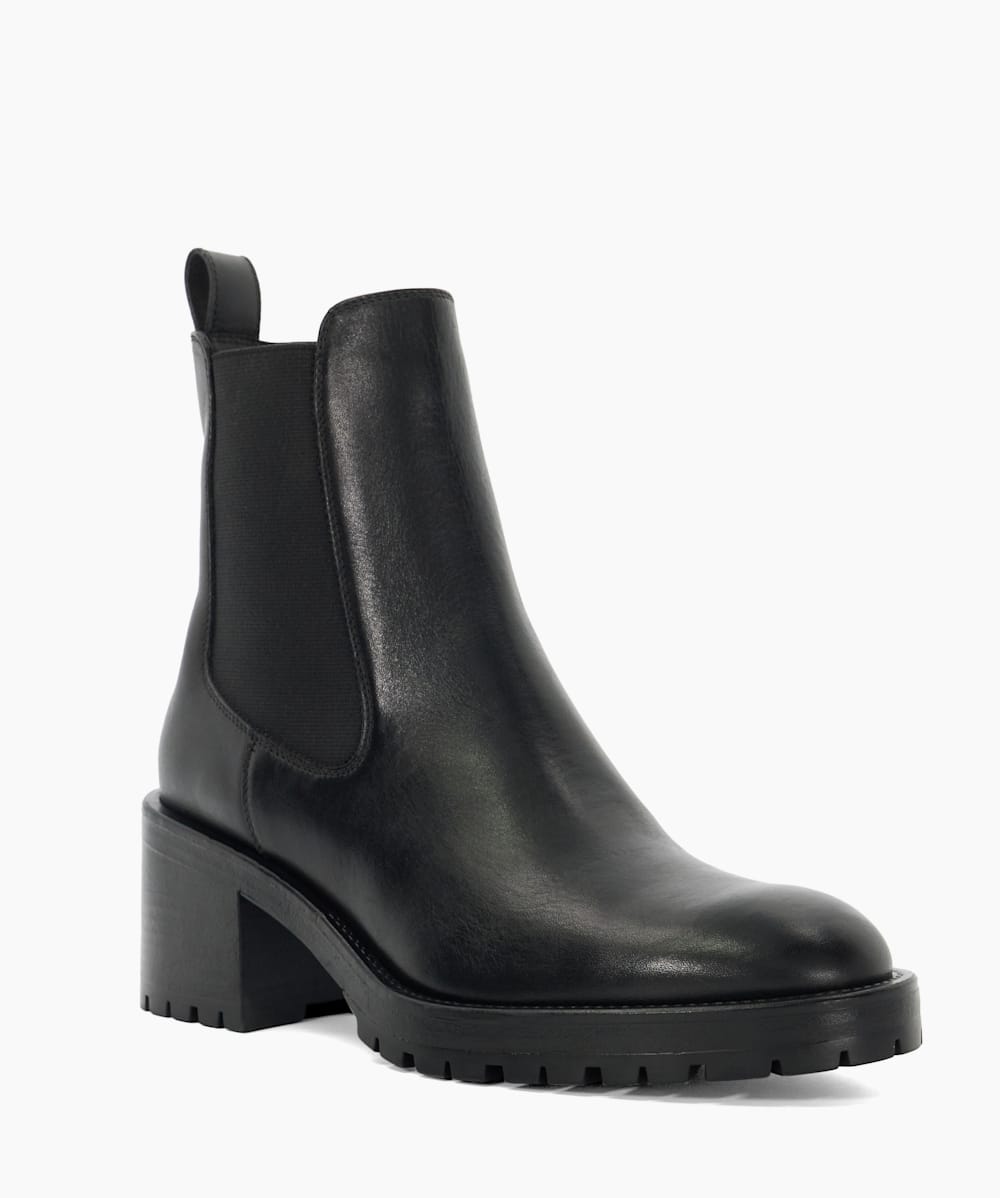 Chellysun chunky cleated heel chelsea boots deals