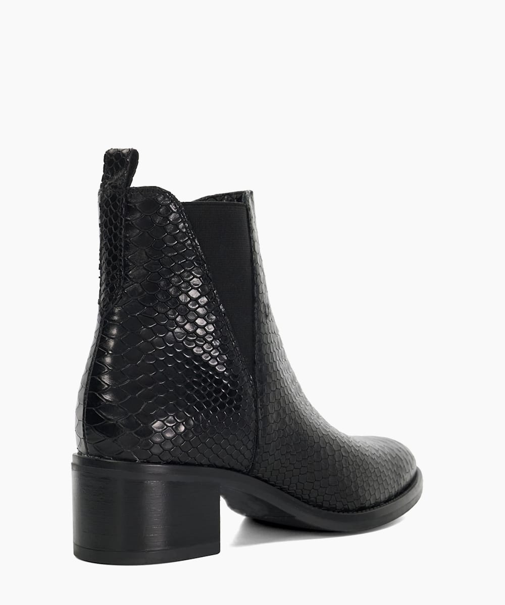 Pouring Black Casual Chelsea Ankle Boots Dune London