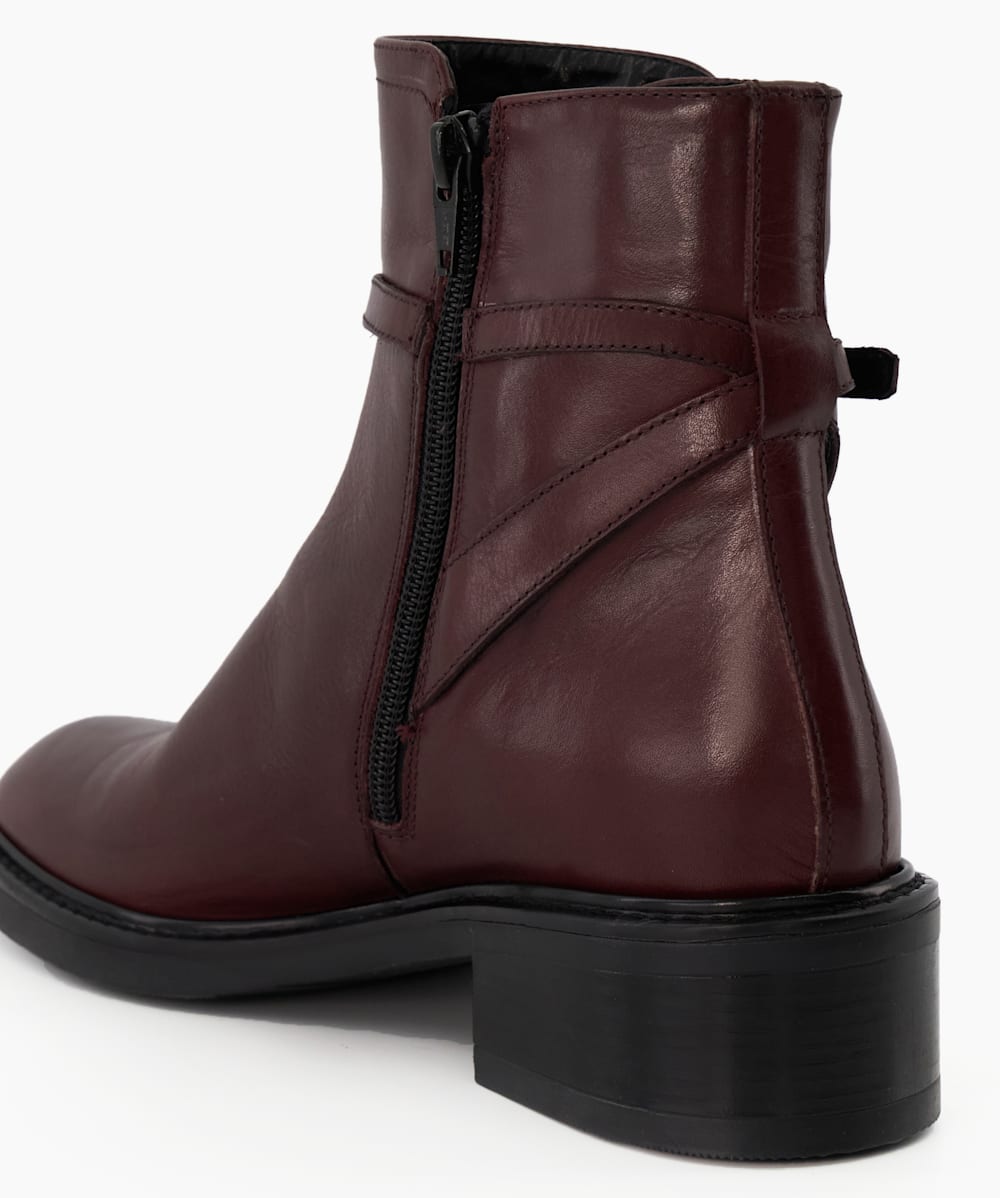 Dune burgundy sale ankle boots