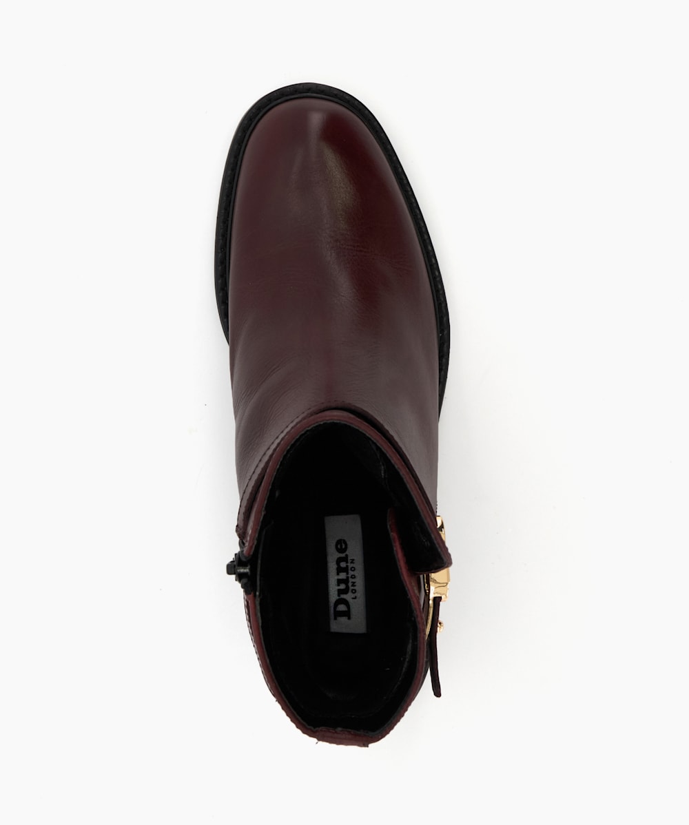 Dune burgundy boots 2025