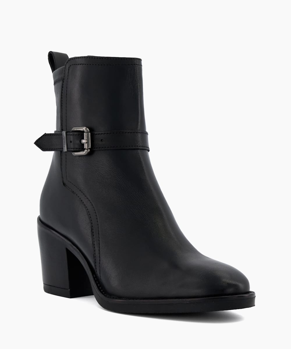 Dune black heeled boots deals