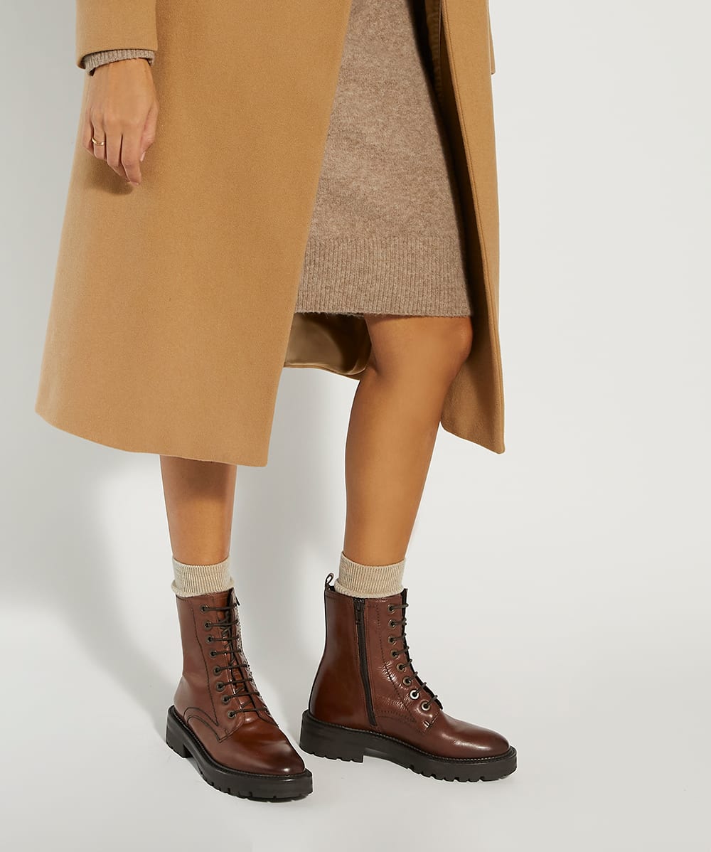 Dune tan ankle boots top