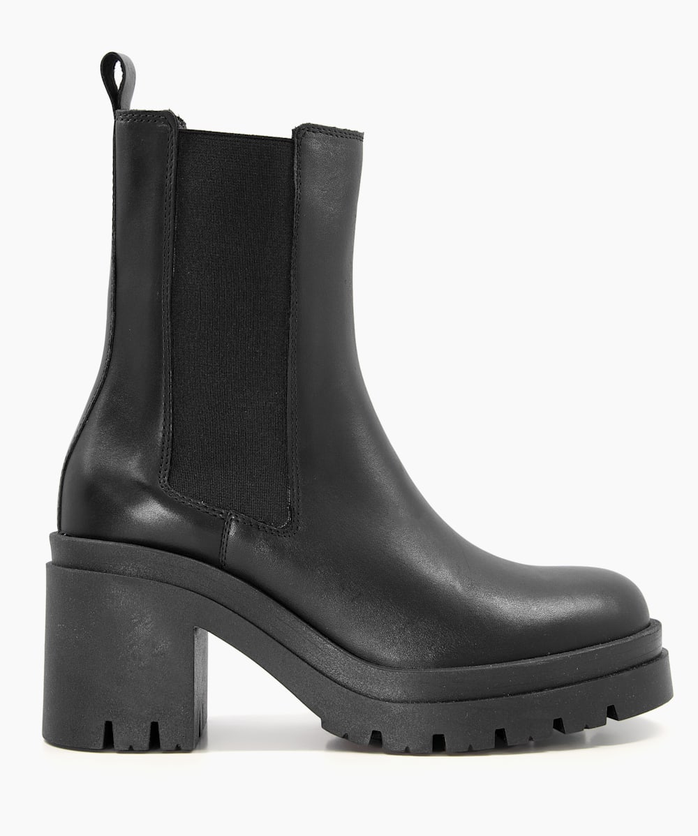 Black high heel chelsea boots outlet