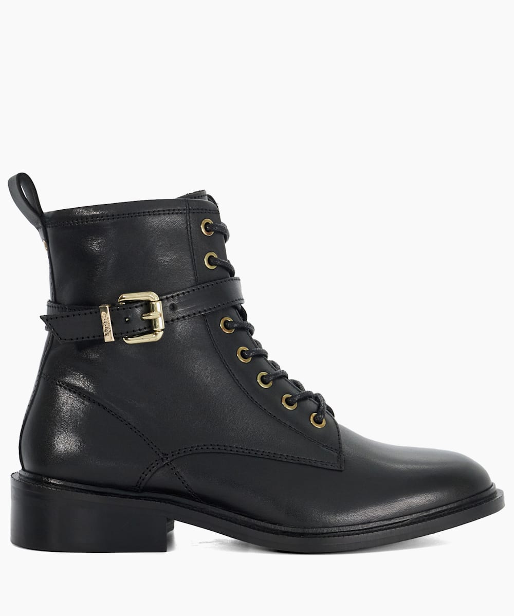 Lace up buckle boots online