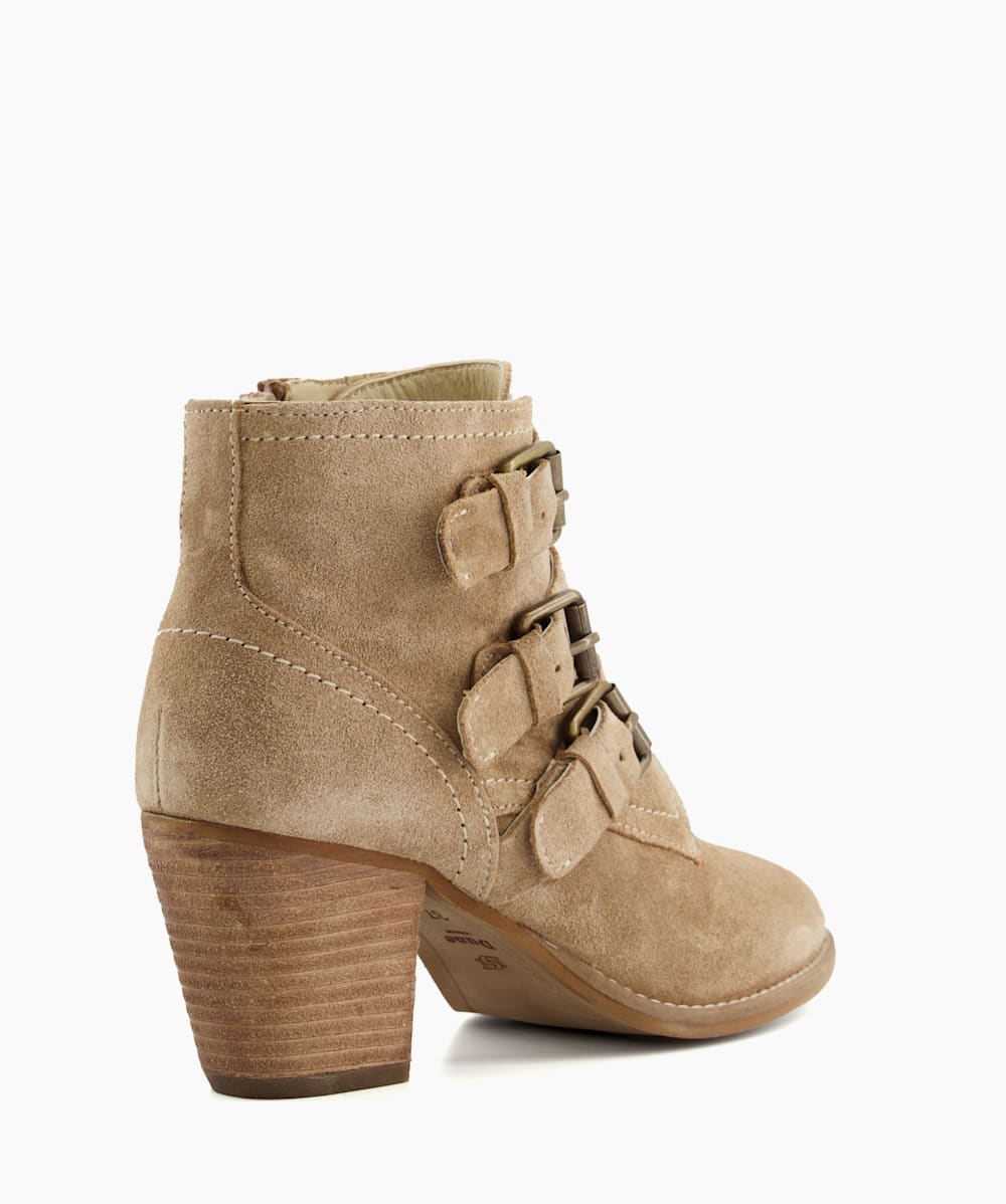 Suede buckle best sale ankle boots