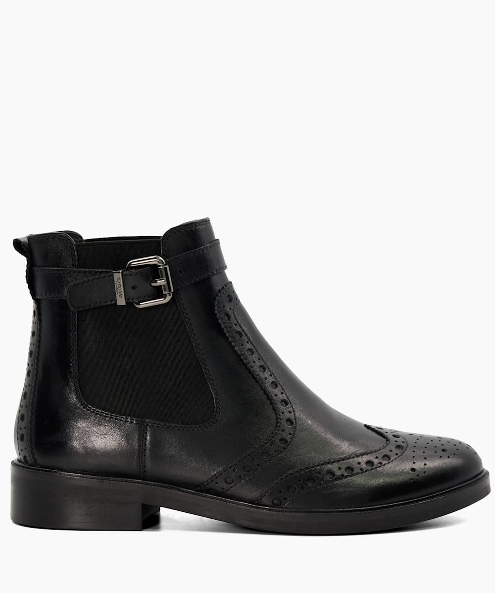 Black brogue chelsea boots best sale