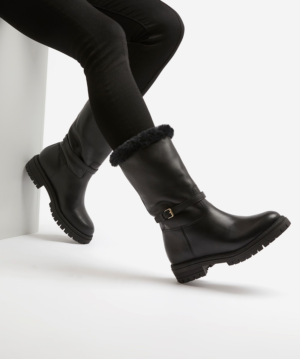 Warm biker boots cheap