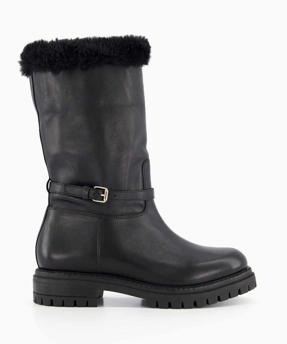 Womens fur lined biker boots new arrivals
