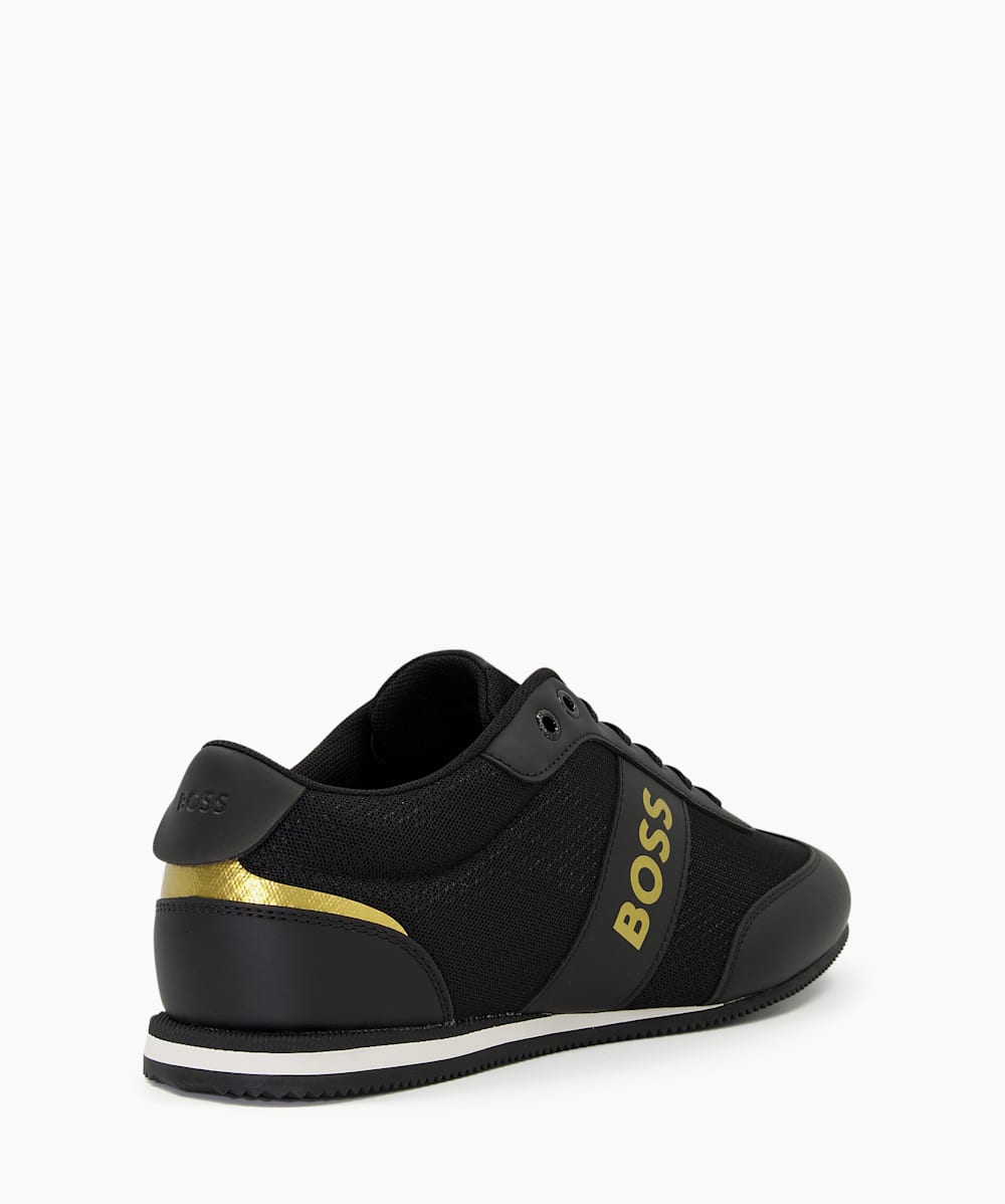 Mens black 2025 boss trainers
