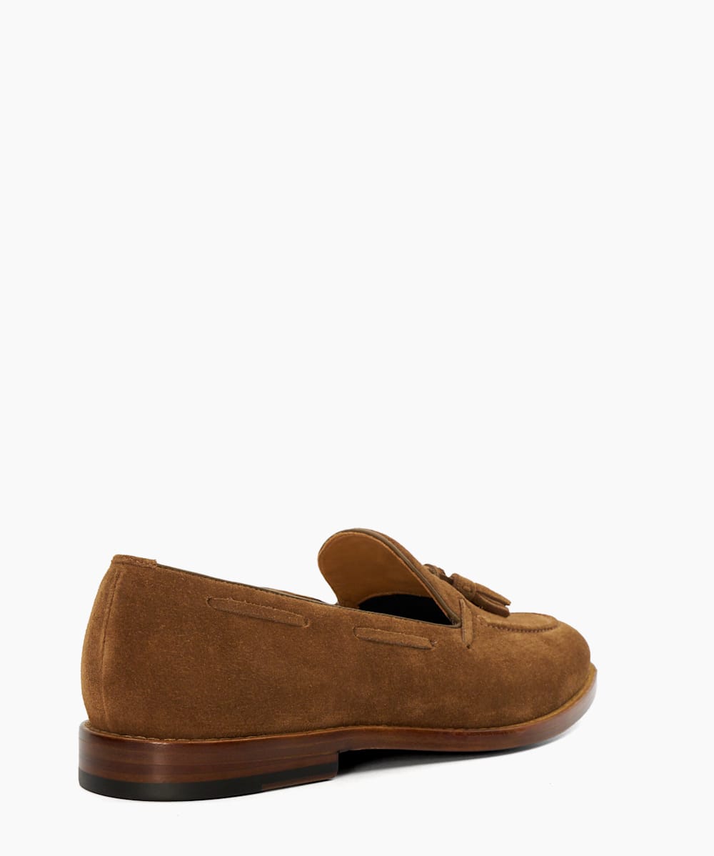 Sanders Tan Tassel Trimmed Loafers Dune London