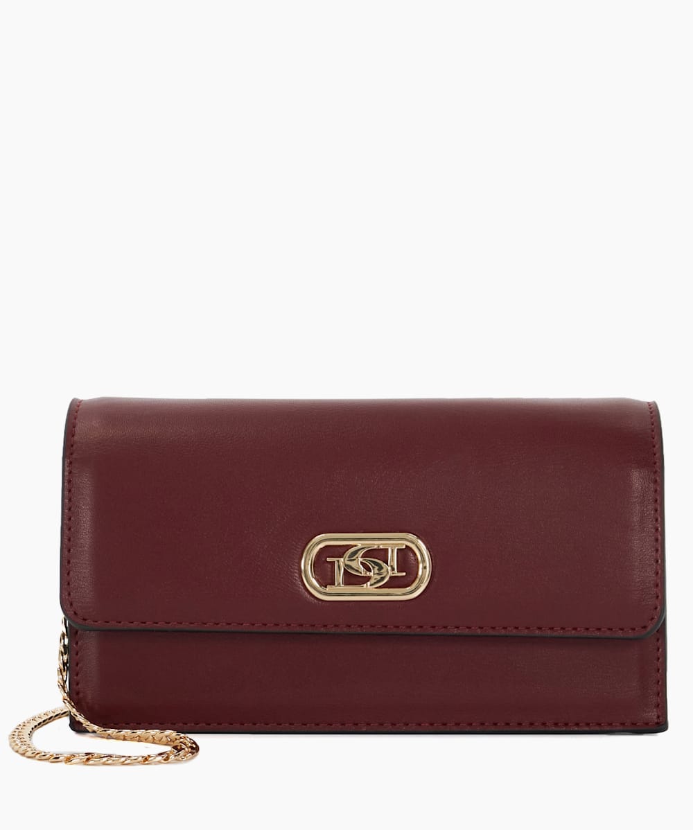 Sapphire Burgundy Branded Micro Bag Dune London