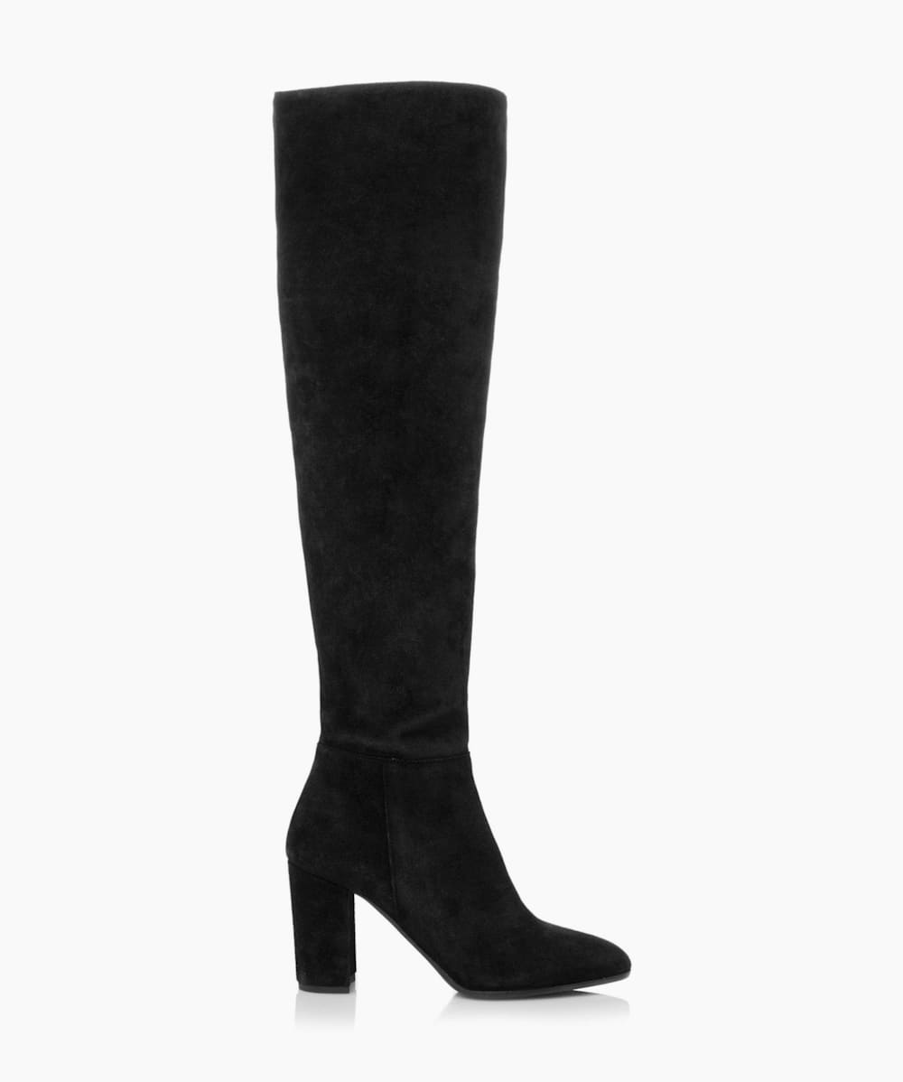 Selsie Black Over The Knee Boots Dune London