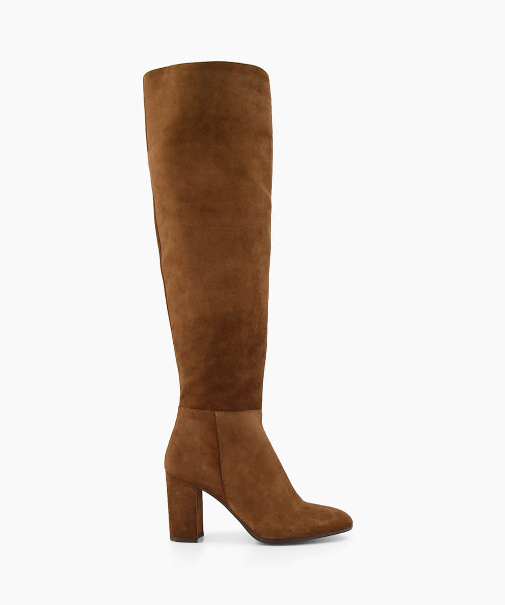 Over the knee store boots suede taupe