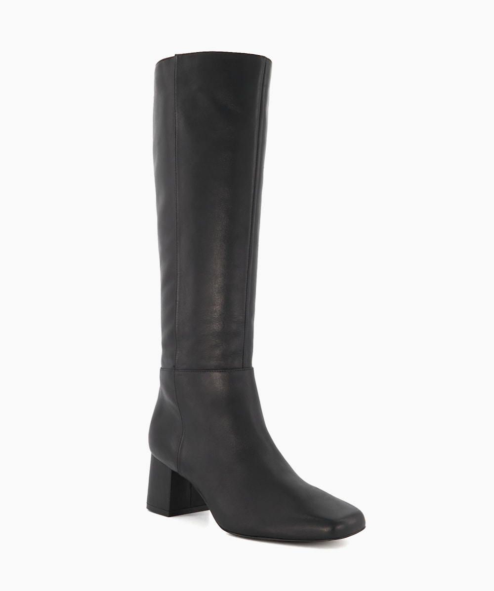 Ladies black boots knee high hotsell