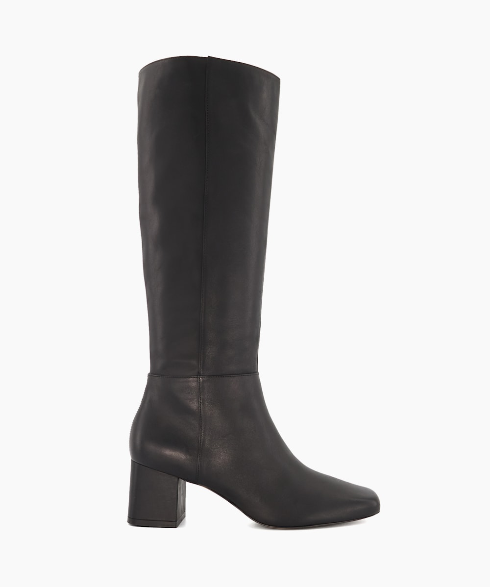 Ladies knee high leather boots clearance
