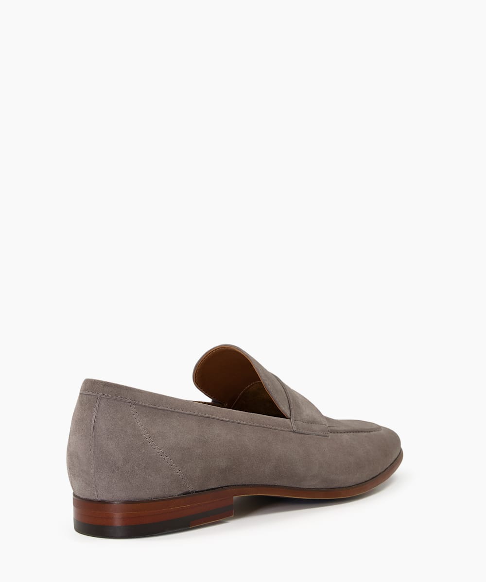 Mens taupe suede loafers top