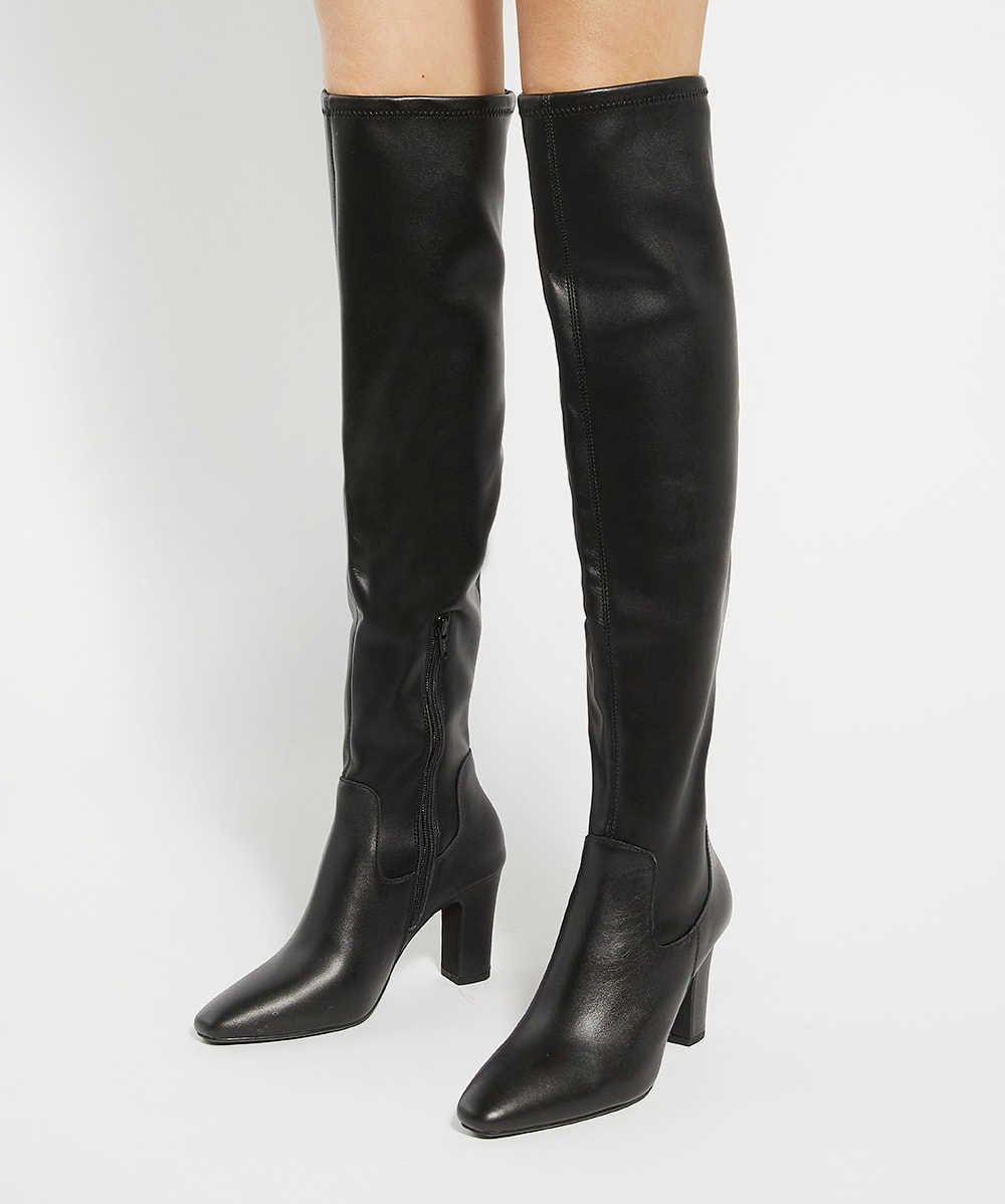 Sirenna Black Over The Knee Boots Dune London
