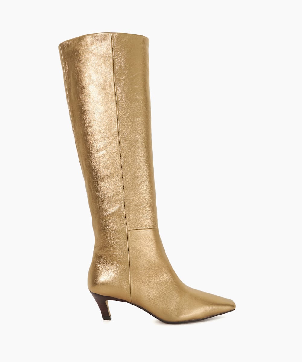 Tall gold boots online