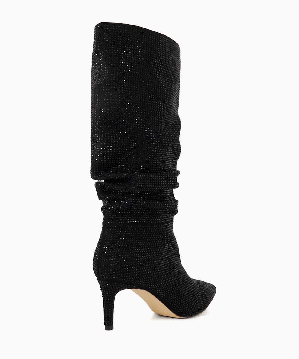 Rhinestone slouch boots hotsell