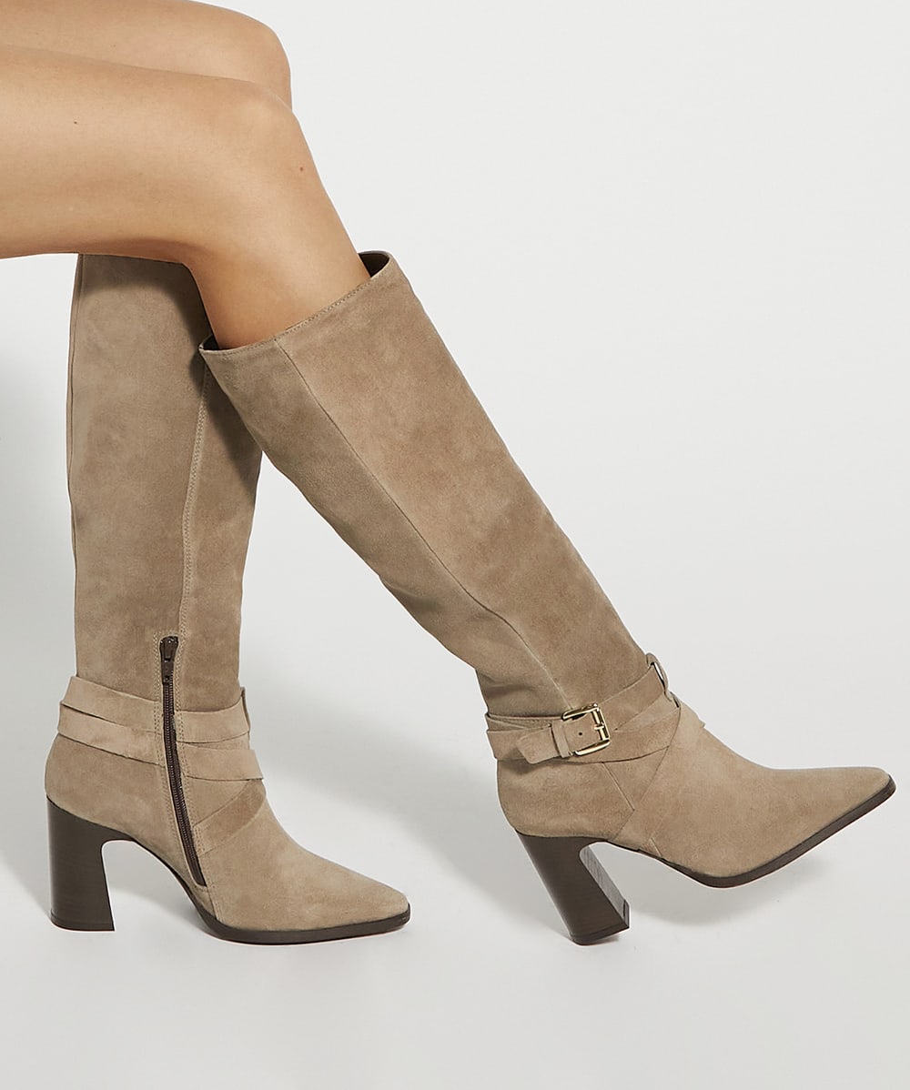 Womens taupe knee high boots hotsell