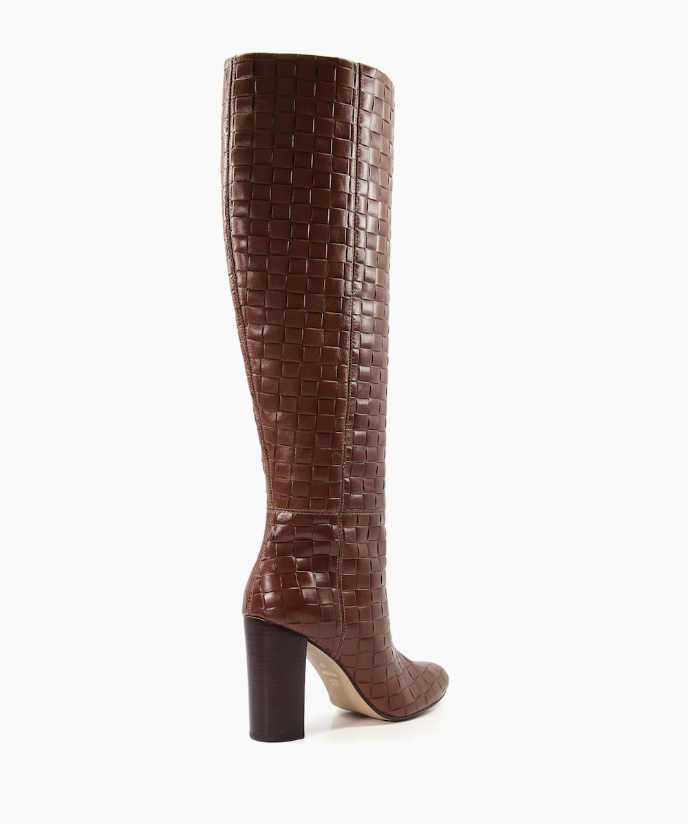 Woven leather booties on sale