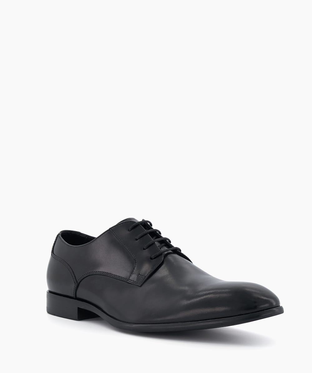 Southwark Black Smart Leather Lace Up Shoes Dune London